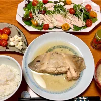 かれいの煮つけ&チキンサラダ| マイさん