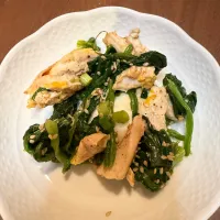 ささみとほうれん草と卵の和え物| Yuuさん