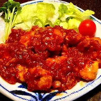＂えびチリ＂？？  いえいえ  年寄りと財布に優しい   『とりチリ』