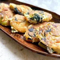 小松菜ナムルの豆腐お焼き🥬🥕|ヨウコさん