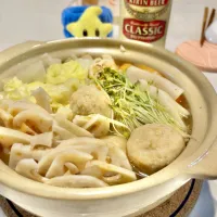 妻用。具だくさん醤油鍋|ぎんさん