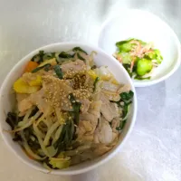 ピリ辛味噌炒め＆酢の物|Riapple🍎さん