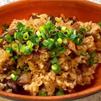 明日の旦那さんお昼ご飯用😉ガーリックライス🧄|＊yurika＊さん