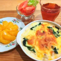 チキンとほうれん草のグラタン|Hamuさん
