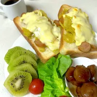 ホットドッグ風トーストモーニング|besさん