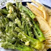 タラの芽とたけのこの天ぷら