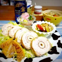 竹輪をくるくる豚巻き叉焼風