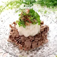 牛しゃぶの大根おろし乗せ|めいめいさん