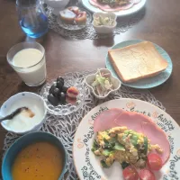 朝ごはん⛅️！|まめころさん