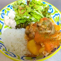 チキントマト煮込み＆鶏ハムサラダ|Riapple🍎さん