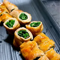 行者ニンニクの肉巻き🌱|ちはるさん