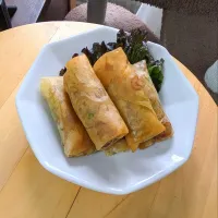 筍炊き込みご飯リメイク✽そば飯春巻き|mi_neneco♪さん