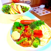 大豆ミートでヘルシー和風ラタトゥイユうどん|マニラ男さん