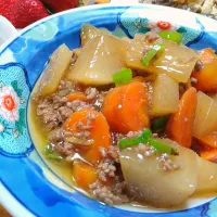大根と人参のそぼろあんかけ他|とまと🍅さん