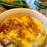 新玉ねぎのミートソースチーズ焼き😋🍻💕✨|アイさん
