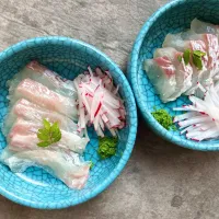 七海さんの料理 鯛の刺身 木の芽塩|izoomさん