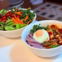 旨辛麻婆豆腐 紫芋うどん|マニラ男さん