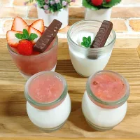 とんちんさんの料理 苺いっぱいパンナコッタ🍓 #パンナコッタ