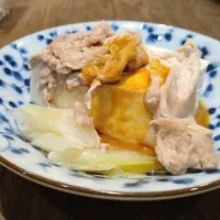 蒸し肉豆腐