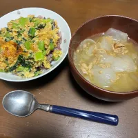 納豆と小松菜のとろとろ卵炒め| タベスギパパさん