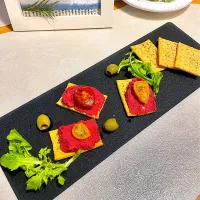 ビーツフムスとセミドライトマト🍅自家製|yukki-----さん