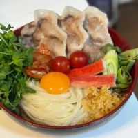 生塩麹 蒸し豚の肉かけうどん|マニラ男さん