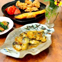牡蠣のガーリックバター醤油炒め|ショコラさん