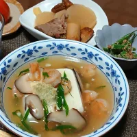 豆腐のエビ🦐あんかけ～❣️|びせんさん