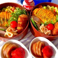 今日の夫婦弁⁽⁽ ◟(灬 ˊωˋ 灬)◞ ⁾⁾💕|桃実さん