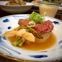 5/1 大根の煮物ローストビーフ乗せ|あーるさん