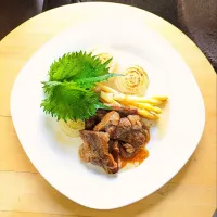 季節野菜＆牛バラ焼き肉|mi_neneco♪さん