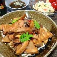 とんちんさんの料理 鶏手羽とたけのこの旨煮| びせんさん