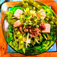 水菜と豆腐の梅ツナサラダ|橘葵さん