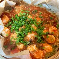 蒸籠でエビチリ|ちいこさん
