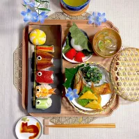 鯉のぼりの手まり寿司|すずさん