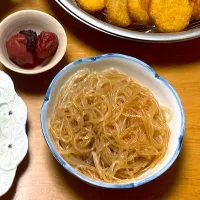 春雨の酢一（酢1:醤油1）こちらのお寺や法事の昔ながらの精進料理 と 自家製梅干し|🐈⸒⸒⸒⸒つるのダンス🐈🐾さん