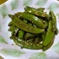 やみつき！止まらない！焦がし醤油焼きスナップエンドウ| みよぱさん