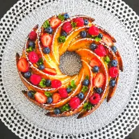 🇫🇷Lemon cake with red berries🇫🇷