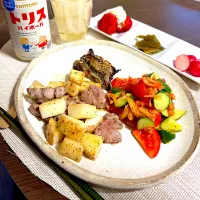 5/3晩酌：ラムと長芋のサイコロステーキ| ななみんさん