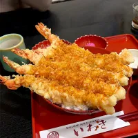 食堂いわき　赤字丼　大海老天丼|renharuruさん