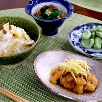 たけのこごはん定食|かおるさん
