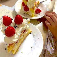なんちゃって手作りショートケーキ|ぬちょさん