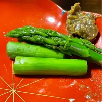 蕗味噌と茹でアスパラ|DKさん