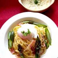 アスパラガスのペペロンチーノ|ひだまり農園さん