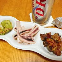 ちくわの磯辺揚げ
イカ焼き
豚のニンニク胡椒焼き|naoさん