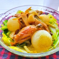 新玉ねぎと手羽中の酸っぱくナイス💕|みるくここあさん