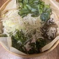 もやしとキノコの蒸籠蒸し|ちいこさん