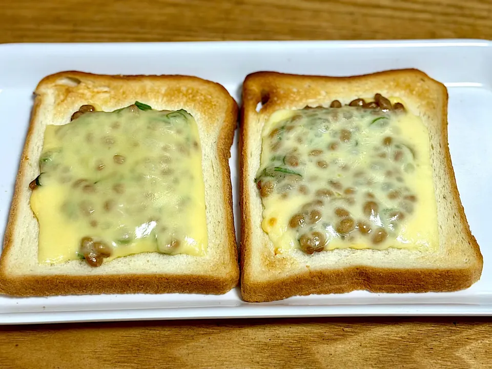 ☆納豆チーズトースト|まぁたんさん