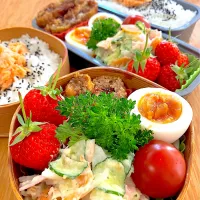 家族お弁当🍱❀︎.(*´▽︎`*)❀︎.❤️