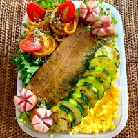 🐟サーモングリル弁当🐟|ヘルペイさん